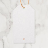 ミニマルな ブライダルシャワーのためのホイル ギフトタグ (裏面)