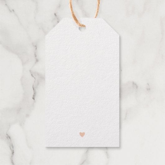 ミニマルな ブライダルシャワーの箔のギフトタグ ギフトタグ (裏面)