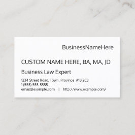 ミニマルな、基本的な名刺 名刺