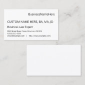 ミニマルな、基本的な名刺 名刺 (正面/裏面)