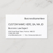 ミニマルな、基本的な名刺 名刺 (正面)