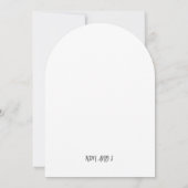 ミニマルな 招待状 (裏面)