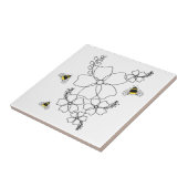 ミニマルな（昆虫）マルハナバチの花とスタイル タイル (側面)