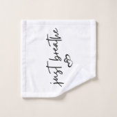 ミニマルな「Just Bream」シンプル感動的 バスタオルセット (ウォッシュタオル)