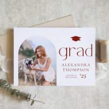 ミニマルなArchフォトレッド写真卒業