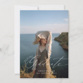 ミニマルなArch写真の卒業発表 案内状 (正面)