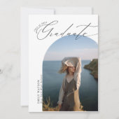 ミニマルなArch写真の卒業発表 案内状 (正面)