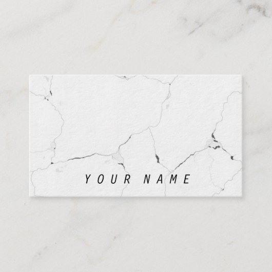 ミニマルなB&Wのクールな大理石のお洒落な上品 名刺 (正面)