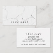 ミニマルなB&Wのクールな大理石のお洒落な上品 名刺 (正面/裏面)