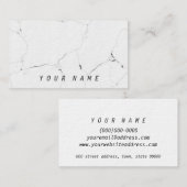 ミニマルなB&Wのクールな大理石のお洒落な上品 名刺 (正面/裏面)