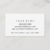 ミニマルなB&Wのクールな大理石のお洒落な上品 名刺 (裏面)