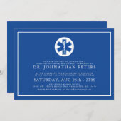 ミニマルなEMTの卒業|の退職の招待 招待状 (正面/裏面)