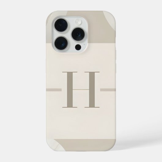 ミニマルなHの文字のスマホケース iPhoneケース (裏面)