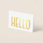 ミニマルなHelloシンプルモダングラム折り紙メモ 箔カード (正面)