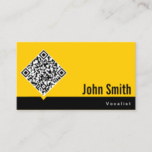 ミニマルなQRコードボーカリストの名刺 名刺