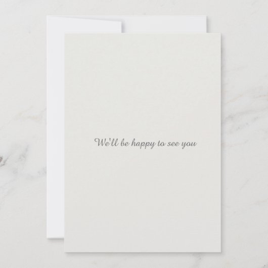 ミニマルなQRコード結婚式の案内カード サンキューカード (裏面)