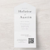 ミニマルなQRコード オールインワン招待状 (内側)