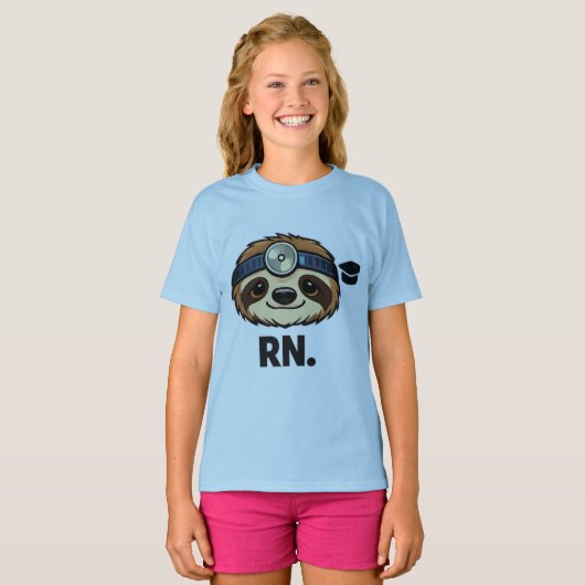 ミニマルなRNスローナースの卒業デザイン - かわいい Tシャツ (正面フル)