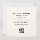 ミニマルなSave Our Date フォト スクエア セーブザデート (裏面)