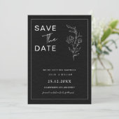 ミニマルなSave the Dateカード, モダンな結婚式 招待状 (スタンド正面)