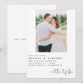 ミニマルなSave The Date 単写真カード セーブザデート (正面/裏面)