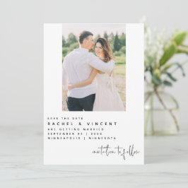 ミニマルなSave The Date 単写真カード セーブザデート