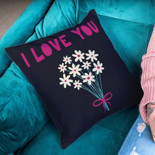 ミニマルにかわいい花愛する母の日 クッション