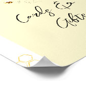 ミニマルのまわりにカードとギフト誕生日 ポスター (角)