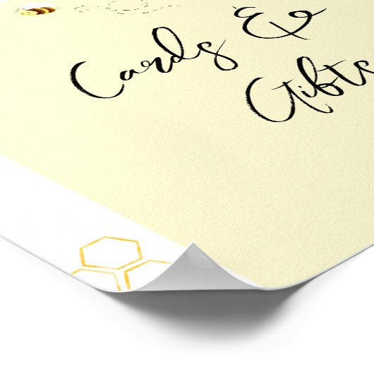 ミニマルのまわりにカードとギフト誕生日 ポスター (角)