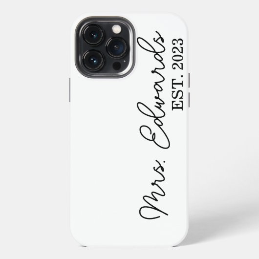 ミニマルのカスタム姓の贈り結婚物 iPhoneケース (裏面)