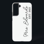 ミニマルのカスタム姓の贈り結婚物 SAMSUNG GALAXY S22 ケース<br><div class="desc">これミニマルは呪いカスタムのミセス姓のギフト結婚サムスンギャラクシー電話ケース！</div>