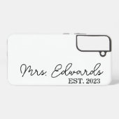 ミニマルのカスタム姓の贈り結婚物 SAMSUNG GALAXYケース (裏面横)