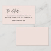 ミニマルの結婚モダン詳細・エンクロージャ・カード プレイスカード (正面/裏面)