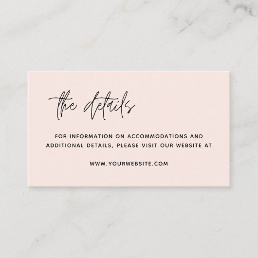 ミニマルの結婚モダン詳細・エンクロージャ・カード プレイスカード (正面)