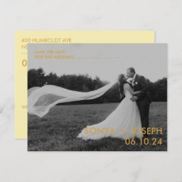 ミニマルの結婚写真Date Cardを保存