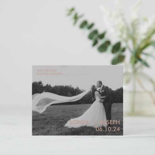 ミニマルの結婚写真Date Cardを保存 (スタンド正面)