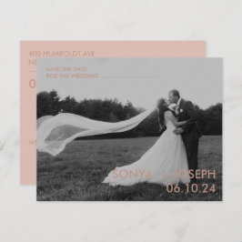 ミニマルの結婚写真Date Cardを保存