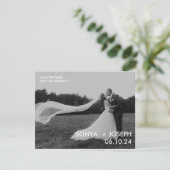 ミニマルの結婚写真Date Cardを保存 (スタンド正面)