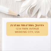 ミニマルの結婚差出人住所ラベル招待状 ラベル (インサイチュ)