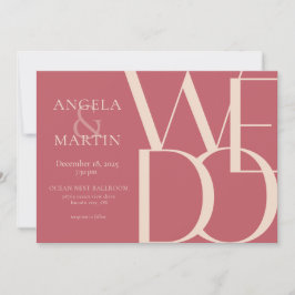 ミニマルはっきりしたサンゴ 招待状