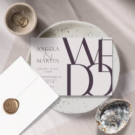 ミニマルはっきりしたスナス結婚式招待状 招待状