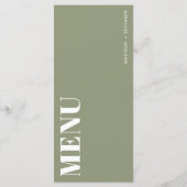 ミニマルはっきりしたスモダン結婚セージ メニュー (裏面)