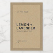 ミニマルはっきりしたス素朴縁どKraft製品ラベル ワインラベル (シングルラベル)