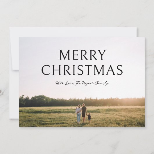 ミニマルはっきりしたタイポグラフィフォトクリエレガントスマ シーズンカード (正面)