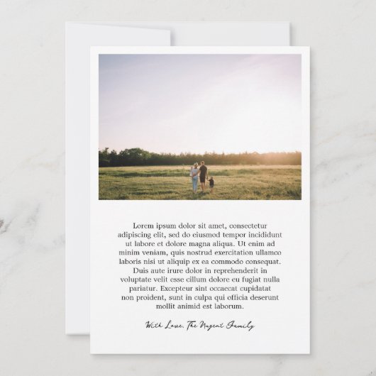 ミニマルはっきりしたタイポグラフィフォトクリエレガントスマ シーズンカード (裏面)