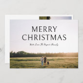 ミニマルはっきりしたタイポグラフィフォトクリエレガントスマ シーズンカード (正面/裏面)