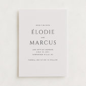 ミニマルはっきりしたタイポグラフィモダン日付を保存するCa 招待状