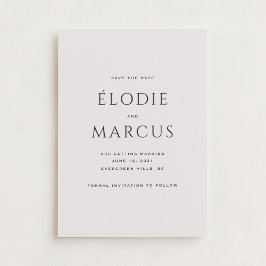 ミニマルはっきりしたタイポグラフィモダン日付を保存するCa 招待状