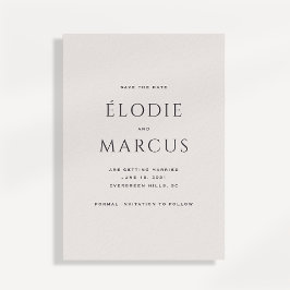 ミニマルはっきりしたタイポグラフィモダン日付を保存するCa 招待状