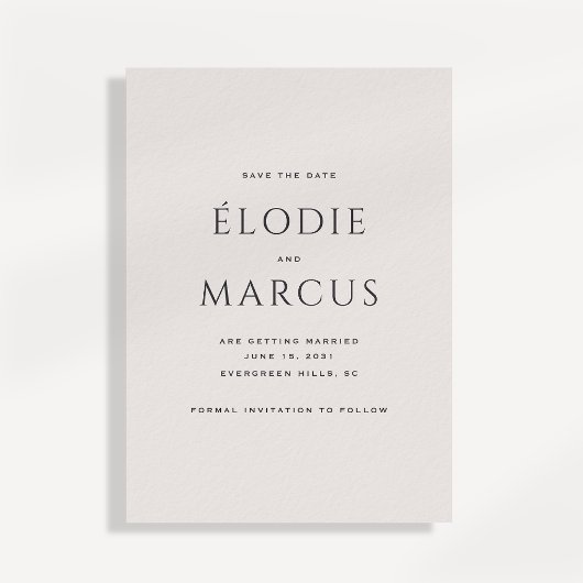 ミニマルはっきりしたタイポグラフィモダン日付を保存するCa 招待状